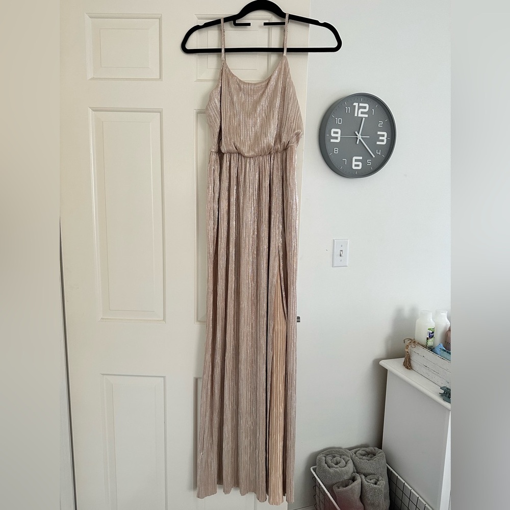 BCBGeneration Shimmering Metallic Dress